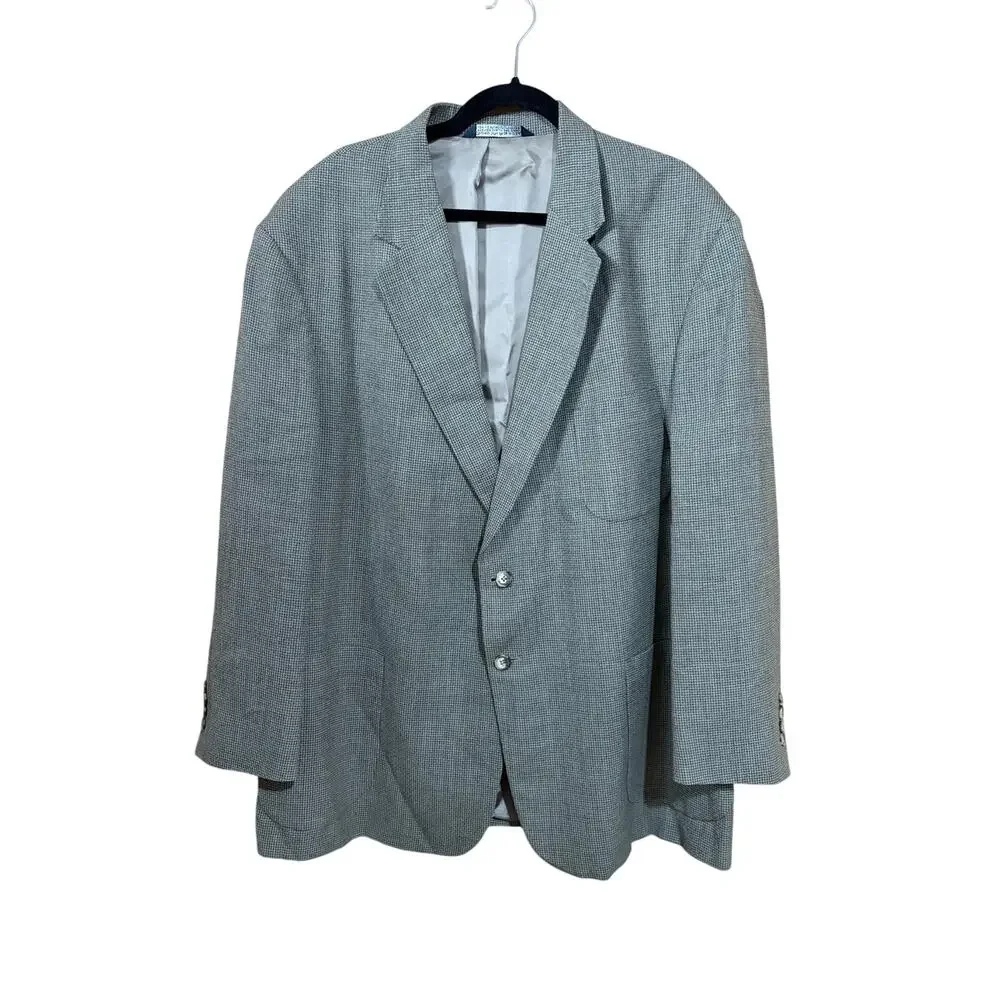 Lands End vintage 100% wool sport coat men's 46R made in‎ USA blazer suit coat